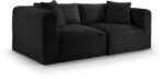 Shaggy 78" Corduroy Performance Fabric Upholstered Modular Loveseat