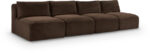 Shaggy 124" Corduroy Performance Fabric Upholstered Modular Sofa - Image 4