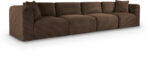 Shaggy 140" Corduroy Performance Fabric Upholstered Modular Sofa - Image 4