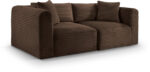 Shaggy 78" Corduroy Performance Fabric Upholstered Modular Loveseat - Image 4