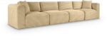 Shaggy 140" Corduroy Performance Fabric Upholstered Modular Sofa - Image 3