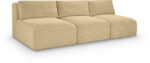 Shaggy 93" Corduroy Performance Fabric Upholstered Modular Sofa - Image 3
