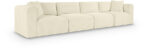 Shaggy 140" Corduroy Performance Fabric Upholstered Modular Sofa - Image 2
