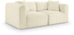 Shaggy 78" Corduroy Performance Fabric Upholstered Modular Loveseat - Image 2