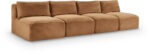 Shaggy 124" Corduroy Performance Fabric Upholstered Modular Sofa - Image 6