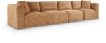 Shaggy 140" Corduroy Performance Fabric Upholstered Modular Sofa - Image 6