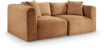 Shaggy 78" Corduroy Performance Fabric Upholstered Modular Loveseat - Image 6