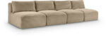 Shaggy 124" Corduroy Performance Fabric Upholstered Modular Sofa - Image 5