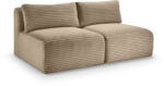 Shaggy 62" Corduroy Performance Fabric Upholstered Modular Loveseat - Image 5