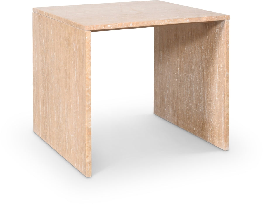 49425.jpg Vernazza Travertine End / Side Table - Image 1