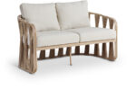 San Pietro 60.5" Water Resilient Fabric Upholstered Outdoor Patio Loveseat