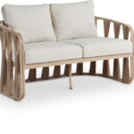 San Pietro 60.5" Water Resilient Fabric Upholstered Outdoor Patio Loveseat