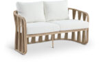 San Pietro 60.5" Water Resilient Fabric Upholstered Outdoor Patio Loveseat - Image 2