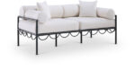 Portofino 69.75" Resilient Water Repellent Fabric Upholstered Outdoor Patio Loveseat - Image 2