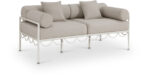 Portofino 69.75" Resilient Water Repellent Fabric Upholstered Outdoor Patio Loveseat
