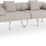 Portofino 85.75" Resilient Water Repellent Fabric Upholstered Outdoor Patio Sofa