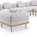 Laguna 142" Resilient Water Resistant Fabric Upholstered Outdoor Patio 7pc. Modular Sectional