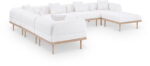 Laguna 142" Resilient Water Resistant Fabric Upholstered Outdoor Patio 7pc. Modular Sectional - Image 2