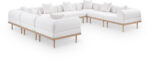 Laguna 142" Resilient Water Resistant Fabric Upholstered Outdoor Patio 8pc. Modular Sectional - Image 2