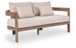 Newport 65" Water Resistant Fabric Upholstered Outdoor Patio Loveseat with Outdoor Protective Cover Included - Image 2