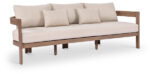 Newport 86.75" Water Resistant Fabric Upholstered Outdoor Patio Sofa with Outdoor Protective Cover Included - Image 2