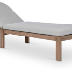 Newport Water Resistant Fabric Upholstered Outdoor Patio Lounge Chair with Outdoor Protective Cover Included