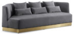 Marquis 93" Velvet Upholstered Sofa - Image 2