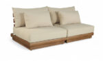 Mirella 74" Water Resistant Fabric Upholstered 2pc. Outdoor Patio Modular Loveseat - Image 2