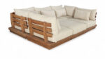 Mirella 112.75" Water Resistant Fabric Upholstered 6pc. Outdoor Patio Modular Sectional - Image 2