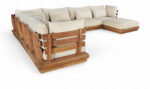 Mirella 149.75" Water Resistant Fabric Upholstered 7pc. Outdoor Patio Modular Sectional - Image 2