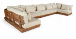 Mirella 186.75" Water Resistant Fabric Upholstered 7pc. Outdoor Patio Modular Sectional - Image 2