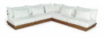 Mirella 112" Water Resistant Fabric Upholstered 5pc. Outdoor Patio Modular Sectional