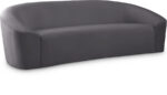 Riley 91" Velvet Upholstered Sofa - Image 2