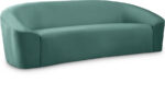 Riley 91" Velvet Upholstered Sofa - Image 5