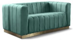 Marlon 62.5" Velvet Upholstered Loveseat - Image 5
