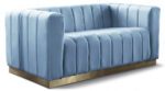 Marlon 62.5" Velvet Upholstered Loveseat - Image 4
