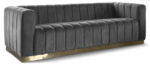 Marlon 86.5" Velvet Upholstered Sofa - Image 2