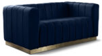 Marlon 62.5" Velvet Upholstered Loveseat - Image 3