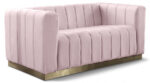 Marlon 62.5" Velvet Upholstered Loveseat - Image 7