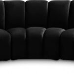 Infinity 119" Velvet Upholstered 3pc. Modular Sectional