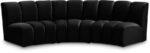 Infinity 119" Velvet Upholstered 3pc. Modular Sectional