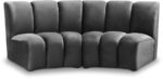 Infinity 83" Velvet Upholstered 2pc. Modular Sectional - Image 2