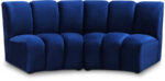 Infinity 83" Velvet Upholstered 2pc. Modular Sectional - Image 3