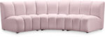 Infinity 119" Velvet Upholstered 3pc. Modular Sectional - Image 7