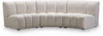 Infinity 119" Velvet Upholstered 3pc. Modular Sectional - Image 6