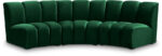 Infinity 119" Velvet Upholstered 3pc. Modular Sectional - Image 5