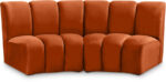 Infinity 83" Velvet Upholstered 2pc. Modular Sectional - Image 4