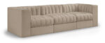 Rummi 97" Velvet Performance Fabric Upholstered 3pc. Modular Sofa - Image 2