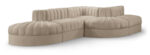 Rummi 112" Velvet Performance Fabric Upholstered 5pc. Modular Sectional - Image 2