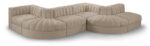 Rummi 175" Velvet Performance Fabric Upholstered 6pc. Modular Sectional - Image 2